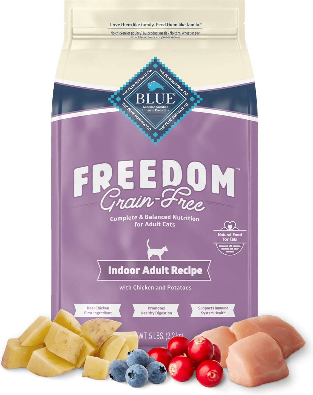BLUE Buffalo Freedom Grain-Free Indoor Chicken Recipe - Adult Cat (Dry)